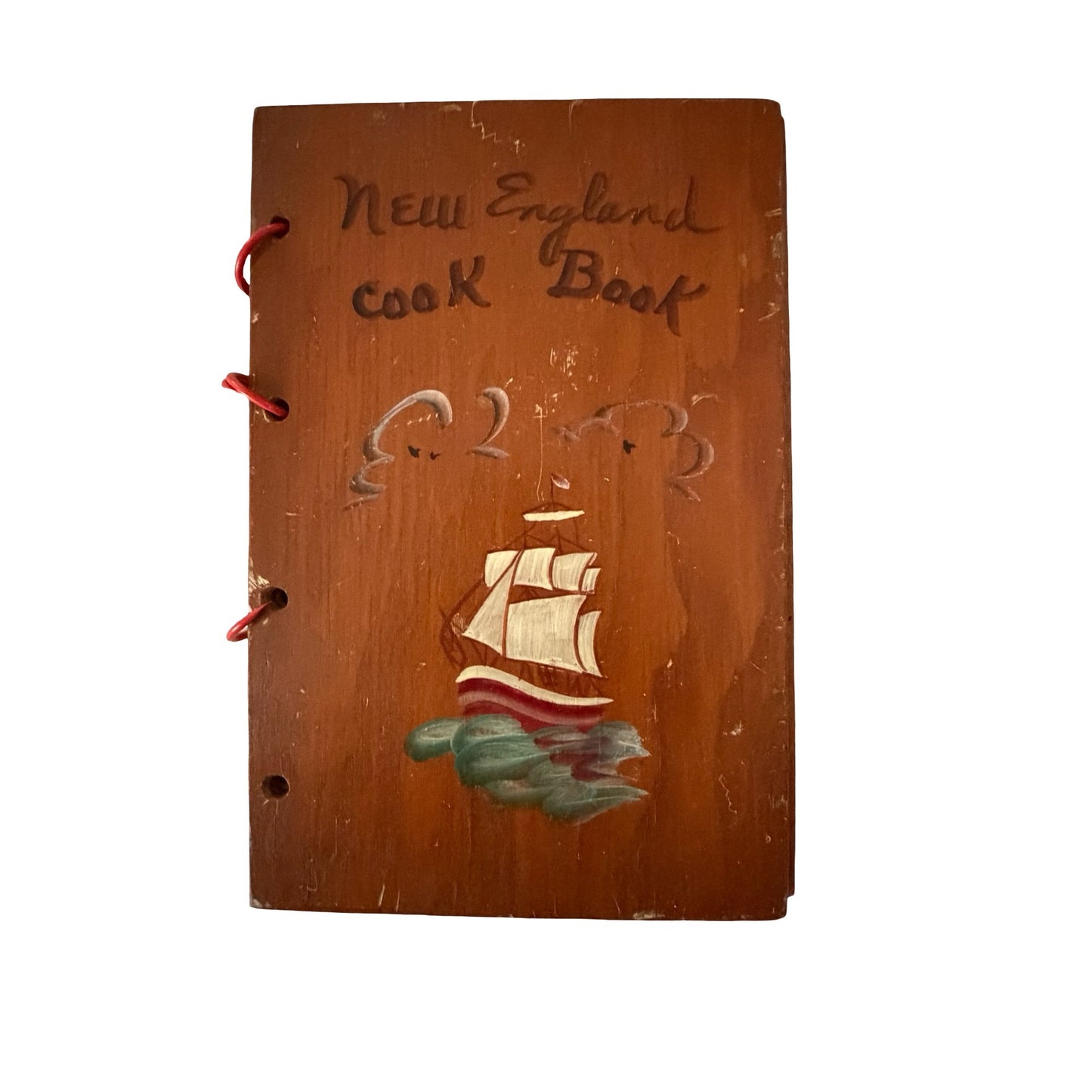 Vintage New England Cook Book Wooden Covers 300 Fine Old Recipes Handbound Recipe Book