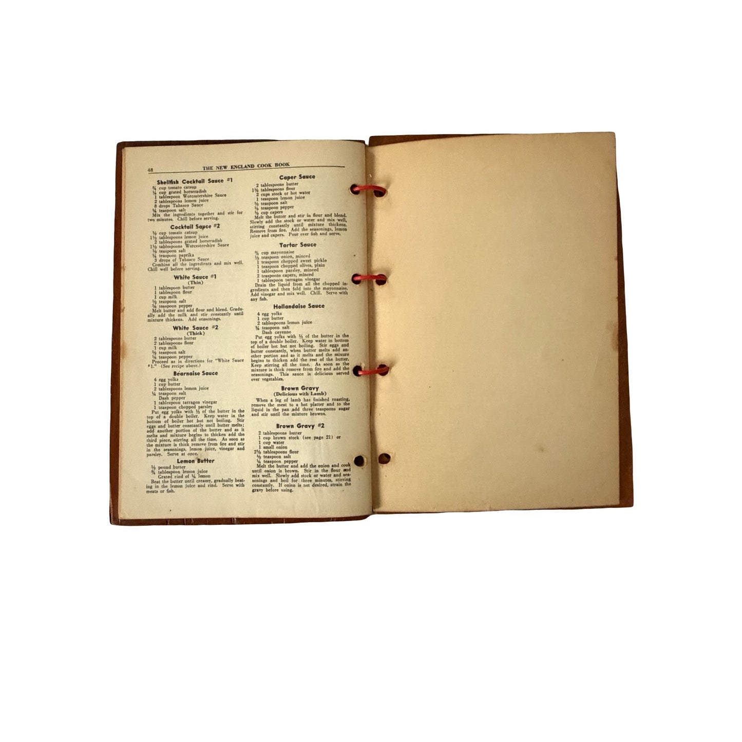 Vintage New England Cook Book Wooden Covers 300 Fine Old Recipes Handbound Recipe Book