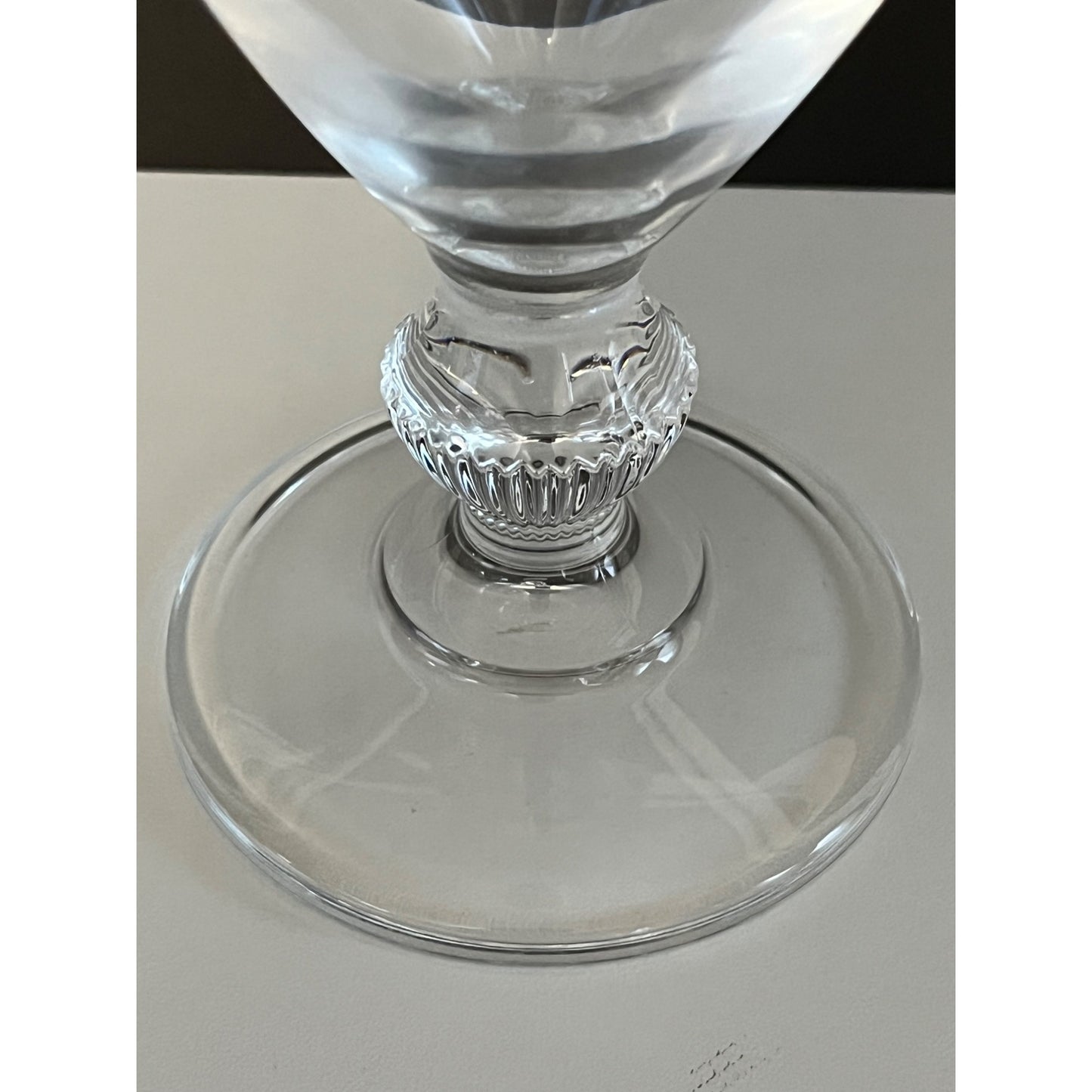 Cristal d’Arques France Etched Crystal Vase – Vintage Pedestal Flower Vase – 9x3