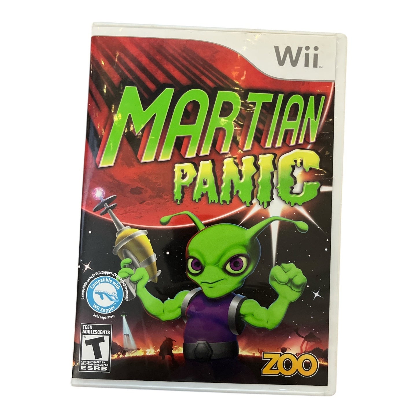 Martian Panic Nintendo Wii Game Complete With Manual CIB Zoo Games 2009 Alien Shooter