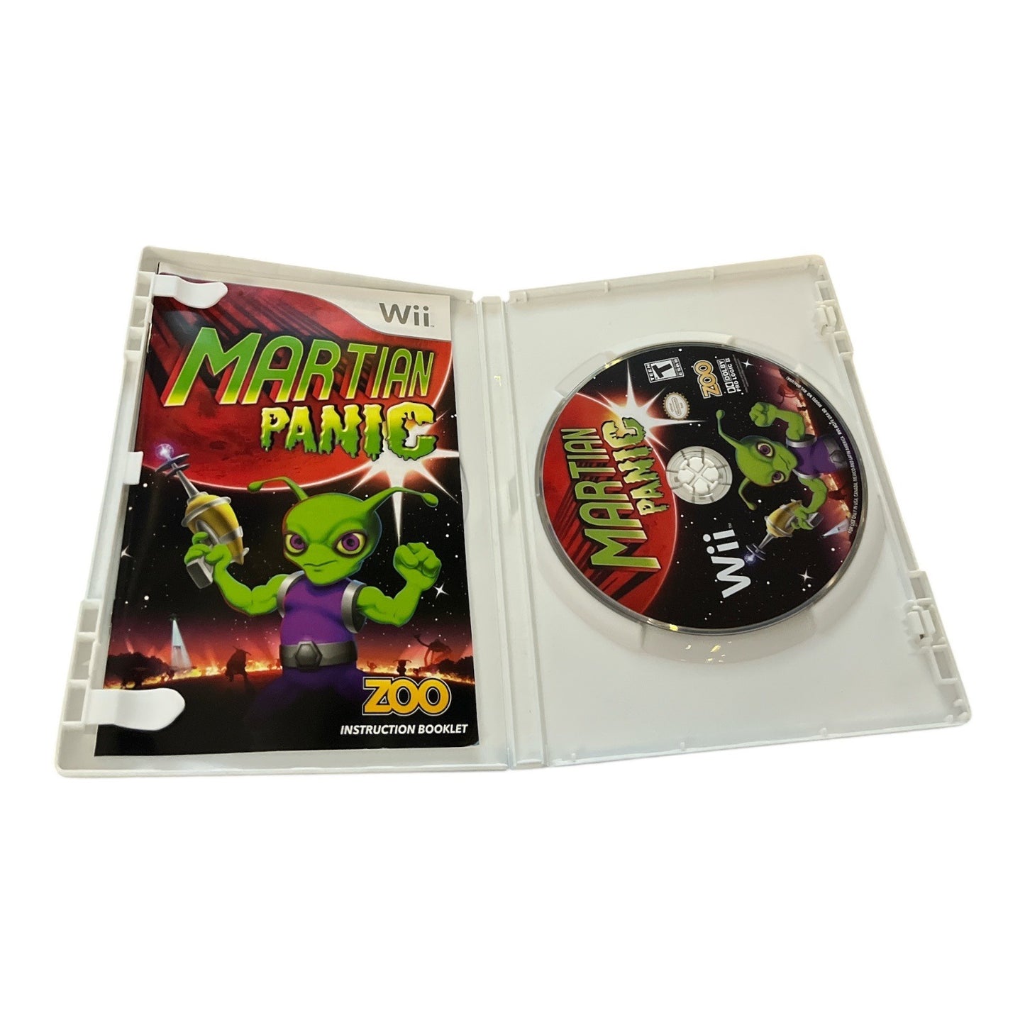 Martian Panic Nintendo Wii Game Complete With Manual CIB Zoo Games 2009 Alien Shooter