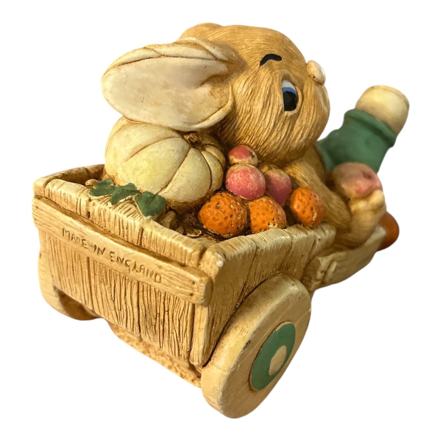 Vintage Pendelfin Barrow Boy Rabbit Figurine England Hand Painted Stonecraft 1968
