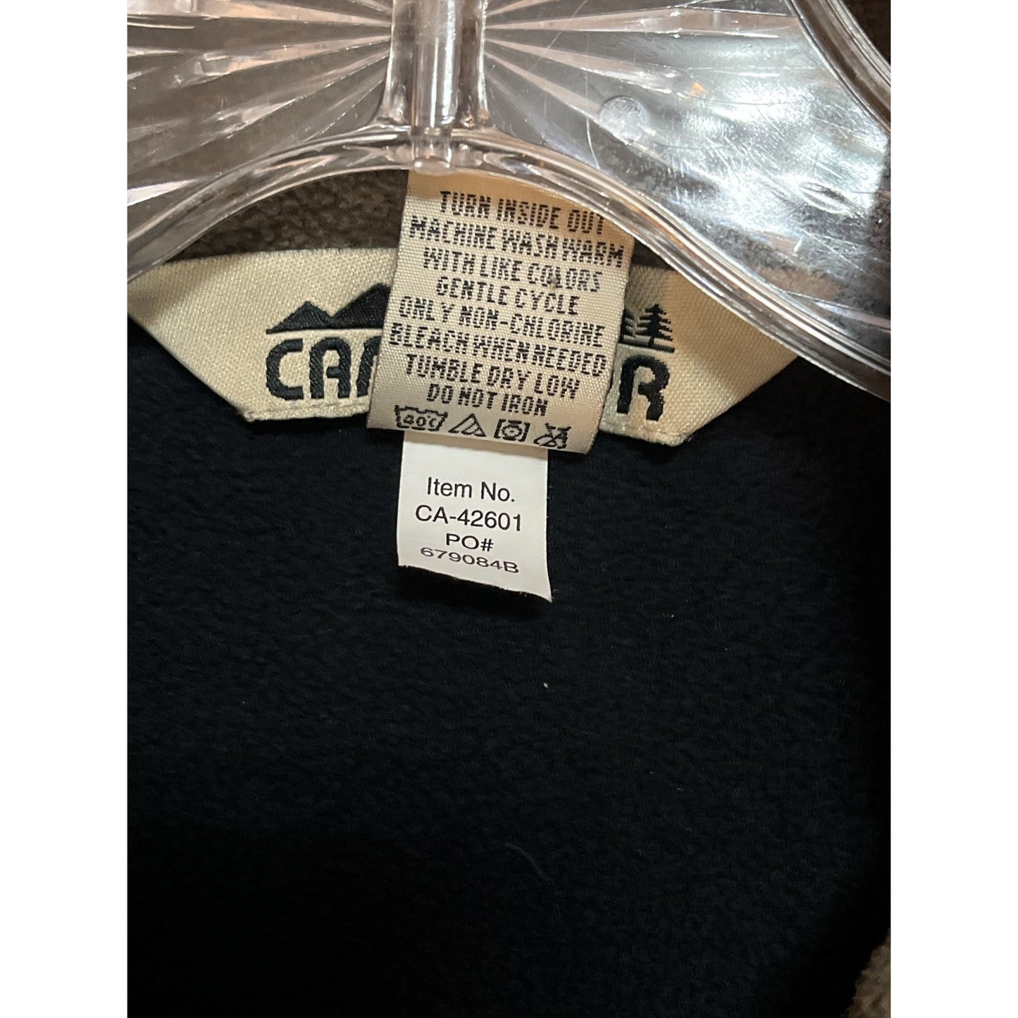 Campmor Men’s XL Fleece Vest – Brown & Black Zip Front Outdoor Layer – Vtg 2000s