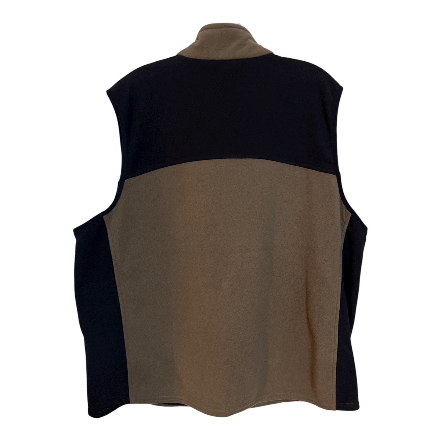 Campmor Men’s XL Fleece Vest – Brown & Black Zip Front Outdoor Layer – Vtg 2000s