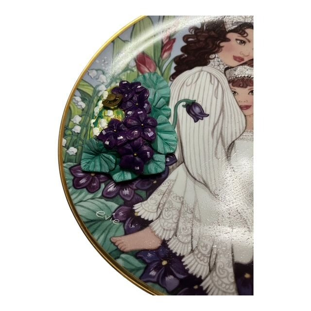 Vintage Franklin Mint Evie Bricusse Musical Collector Plates Set of 2 1992