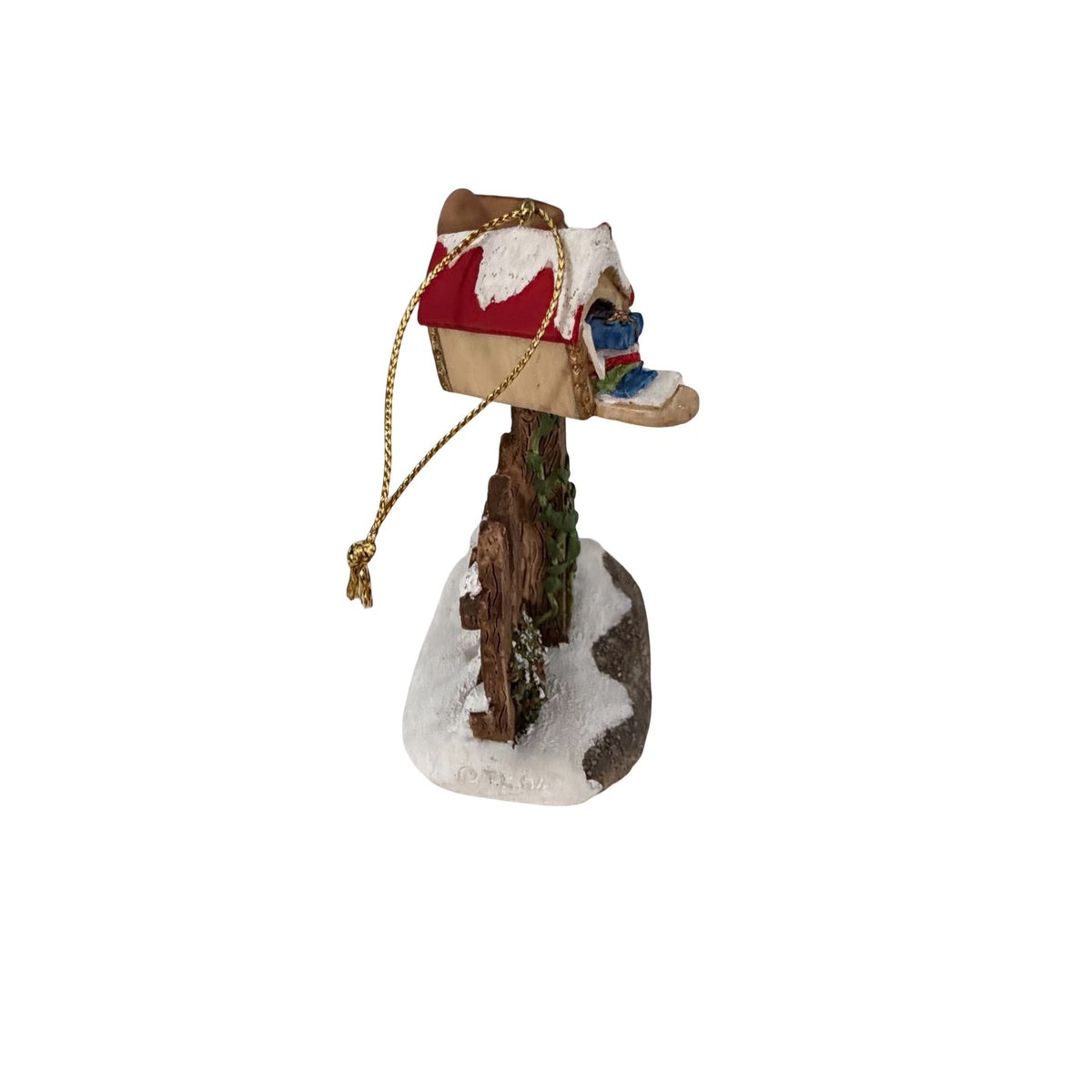 Vintage 1994 Thomas Kinkade Season's Greeting Mailbox Christmas Ornament Figurine