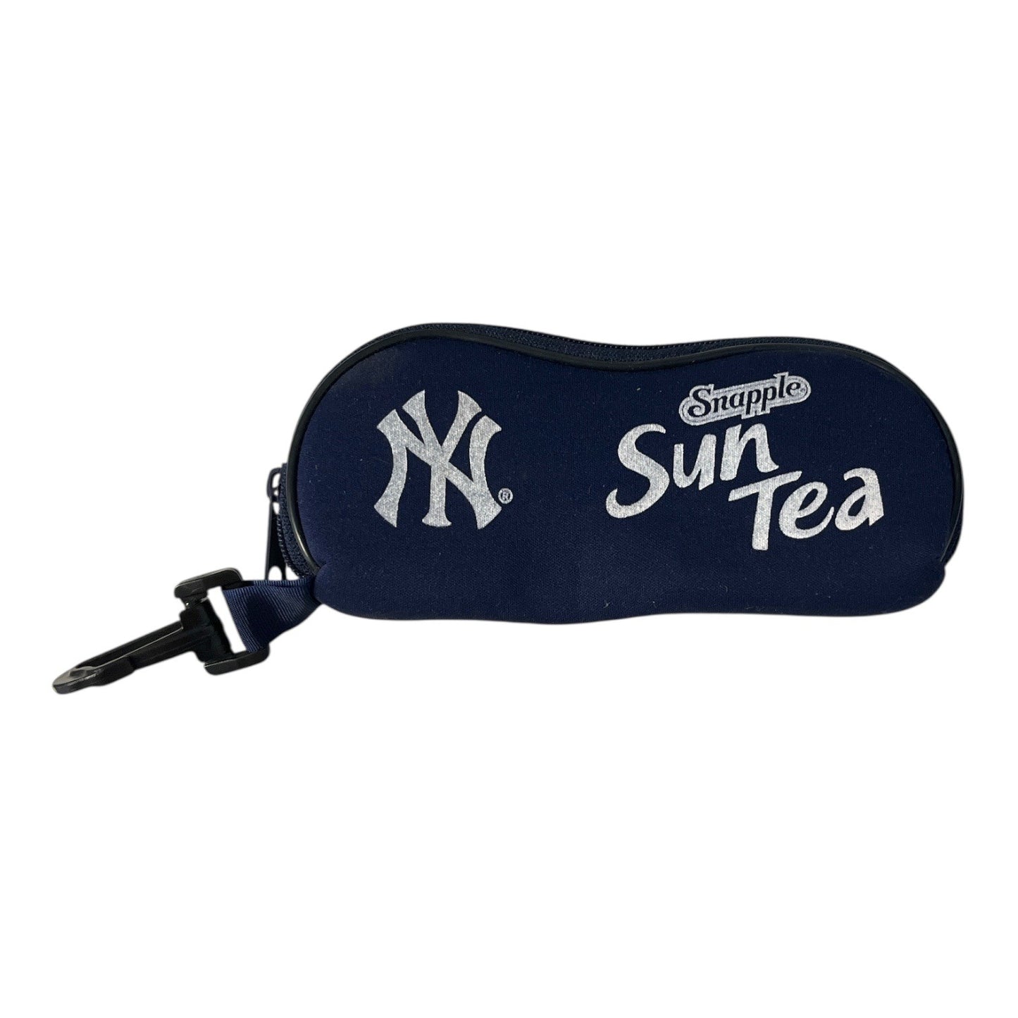 Vintage Snapple Sun Tea New York Yankees Zipper Case Clip Pouch Promo Travel Case