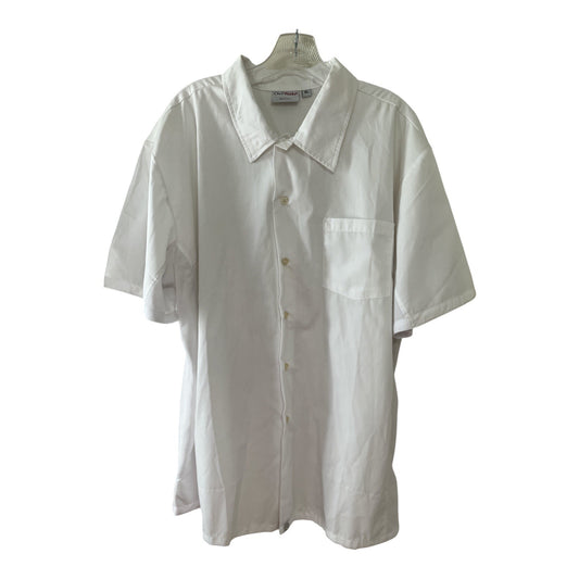 Chef Works White Short Sleeve Button-Down Shirt – Size XL – 65/35 Poly Cotton