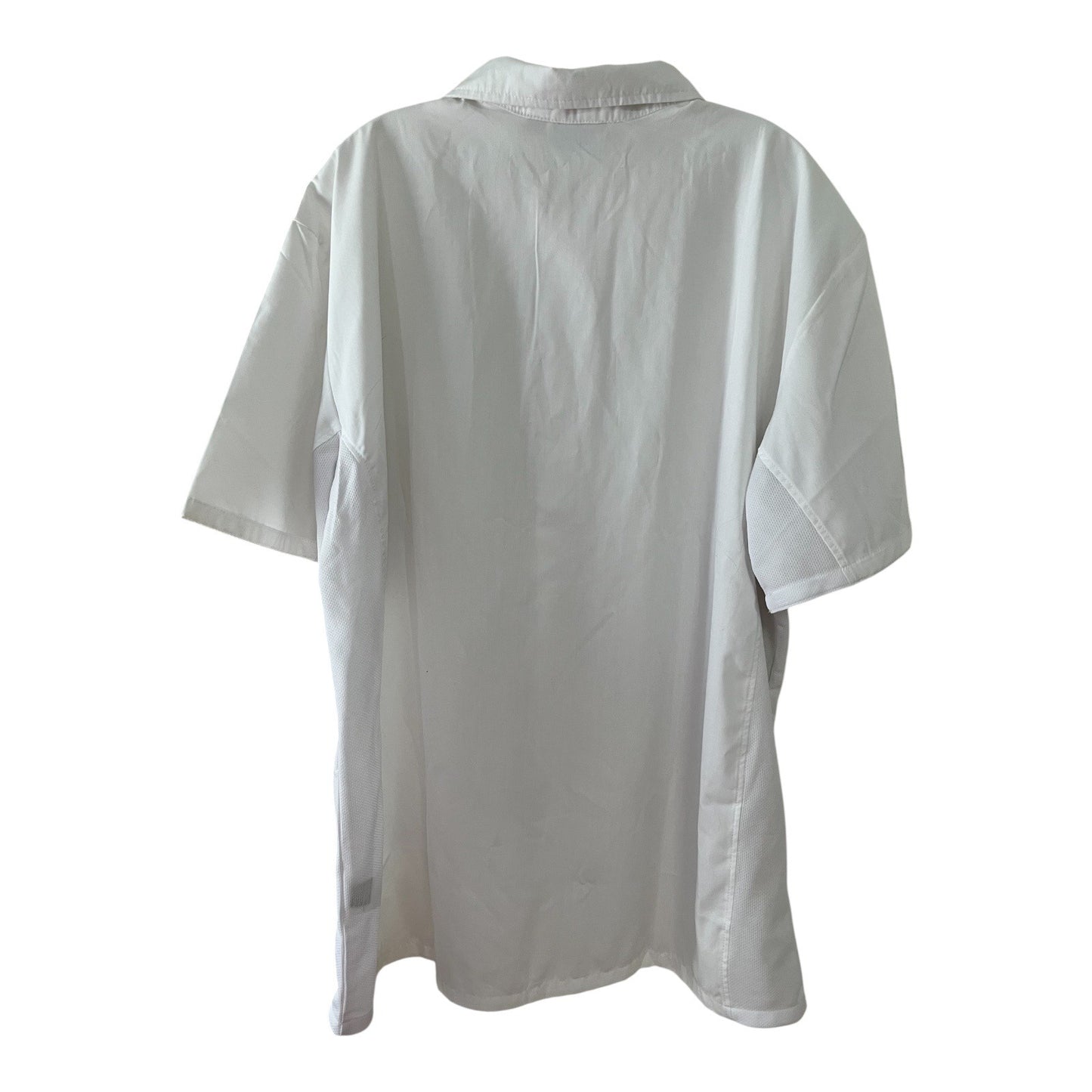 Chef Works White Short Sleeve Button-Down Shirt – Size XL – 65/35 Poly Cotton