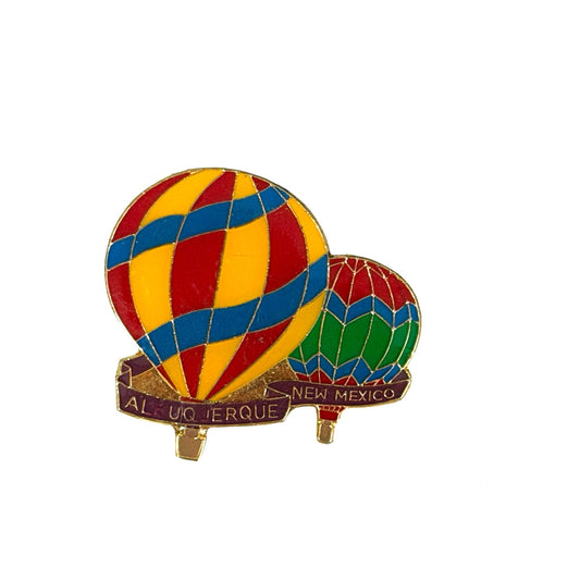 Vintage Albuquerque New Mexico Hot Air Balloon Enamel Lapel Pin Balloon Fiesta Souvenir