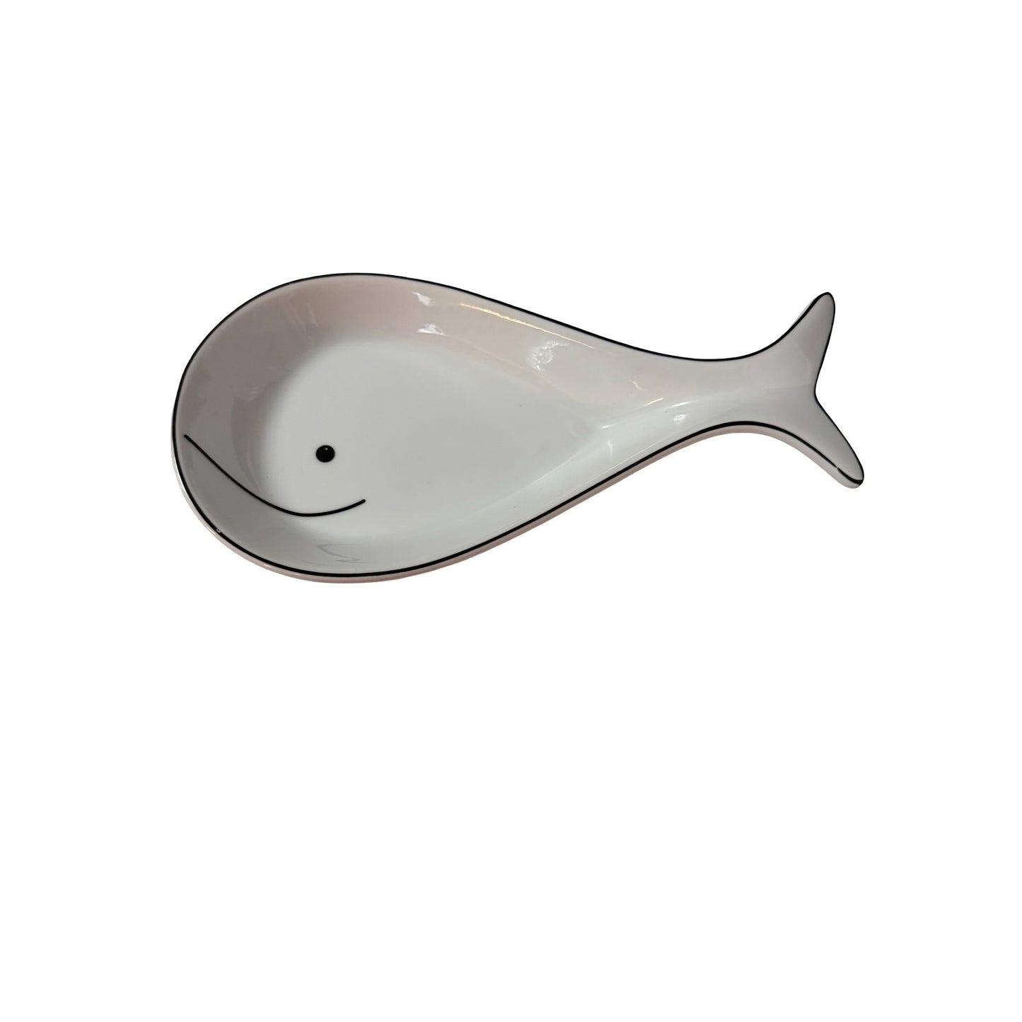Ceramic Whale Spoon Rest White Coastal Kitchen Decor Beach House Farmhouse Countertop