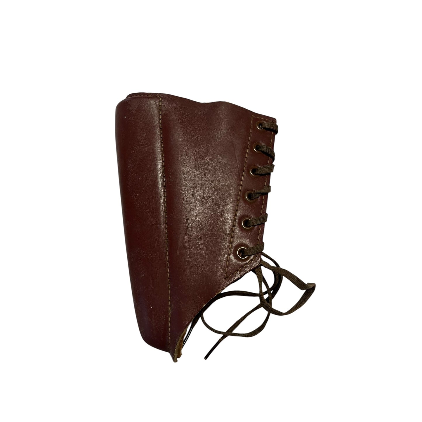 Vintage Brown Leather Lace-Up Arm Bracer Wrist Guard Archery Renaissance Medieval