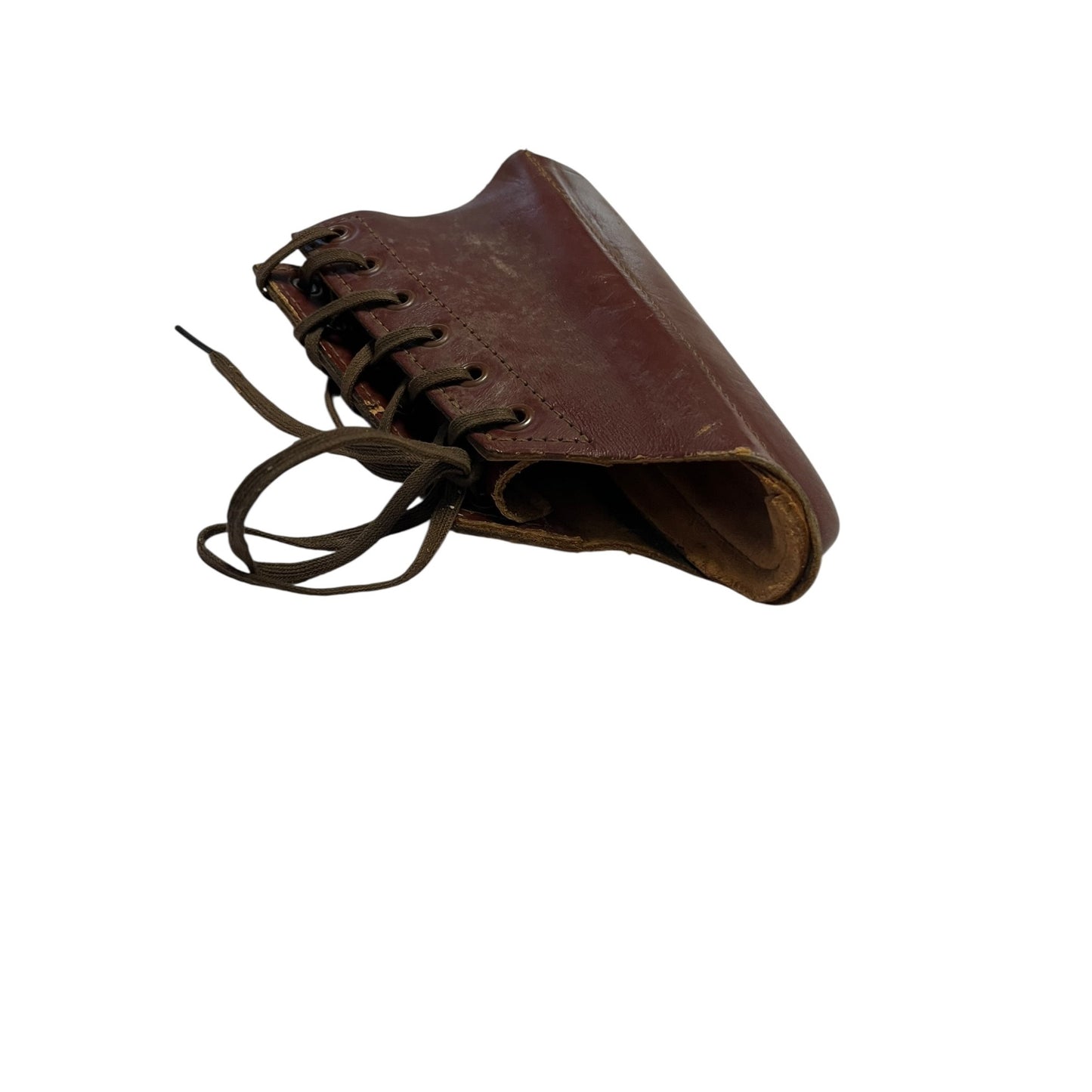 Vintage Brown Leather Lace-Up Arm Bracer Wrist Guard Archery Renaissance Medieval