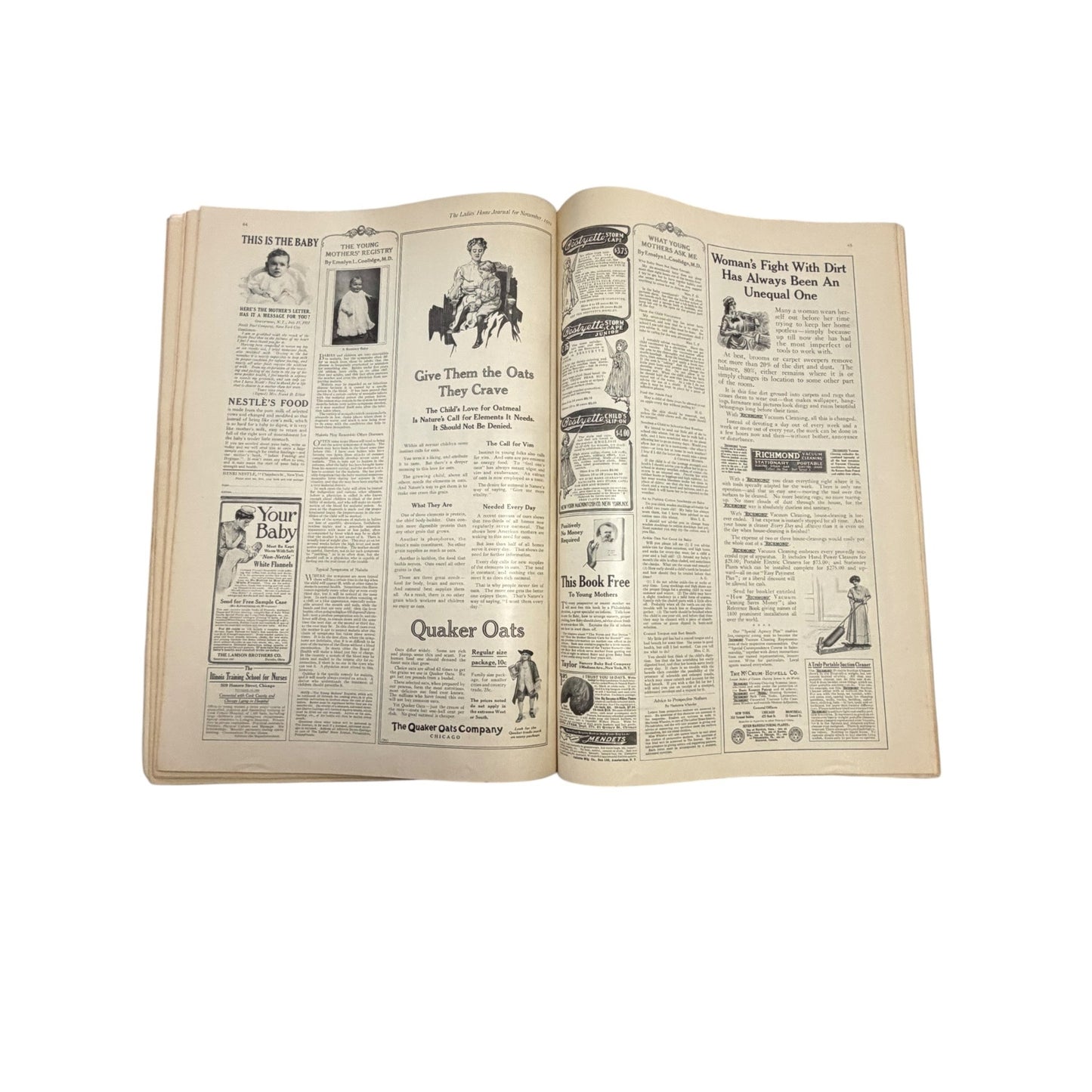 The Ladies' Home Journal November 1911 Magazine C. Coles Phillips Cover Antique Fashion Ads