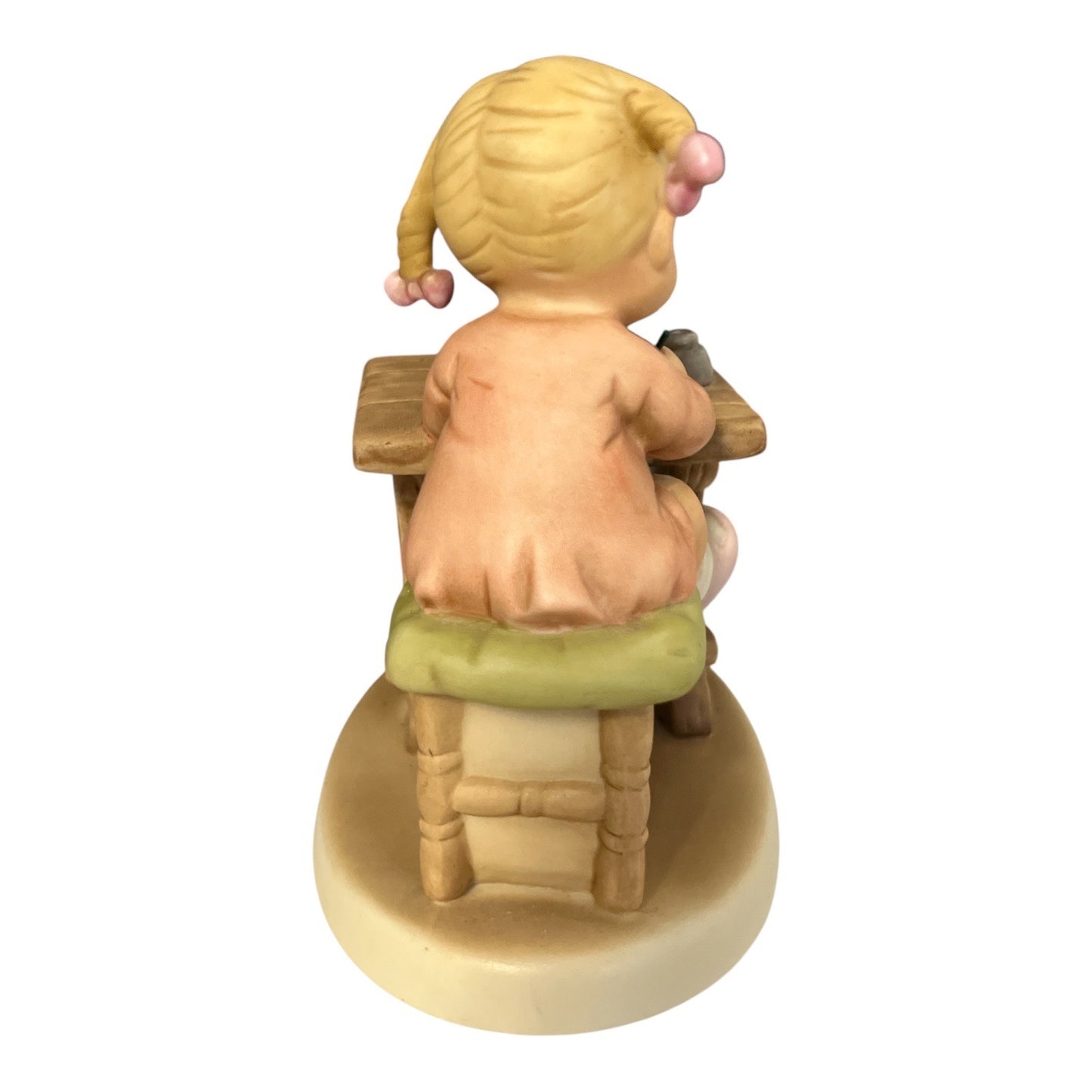 1988 Enesco "Dear Santa" Figurine – Memories of Yesterday by Mabel Lucie Attwell – Girl Writing Letter with Puppy