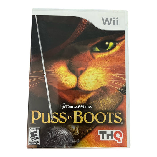 Puss in Boots (Nintendo Wii, 2011) Complete w/ Case & Manual – THQ – DreamWorks