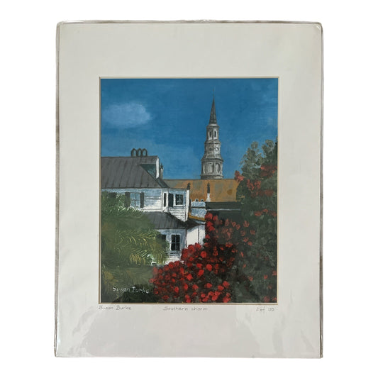 Susan Burke Southern Charm Signed Limited Edition Print 2/150 Charleston Style Matted 14x11