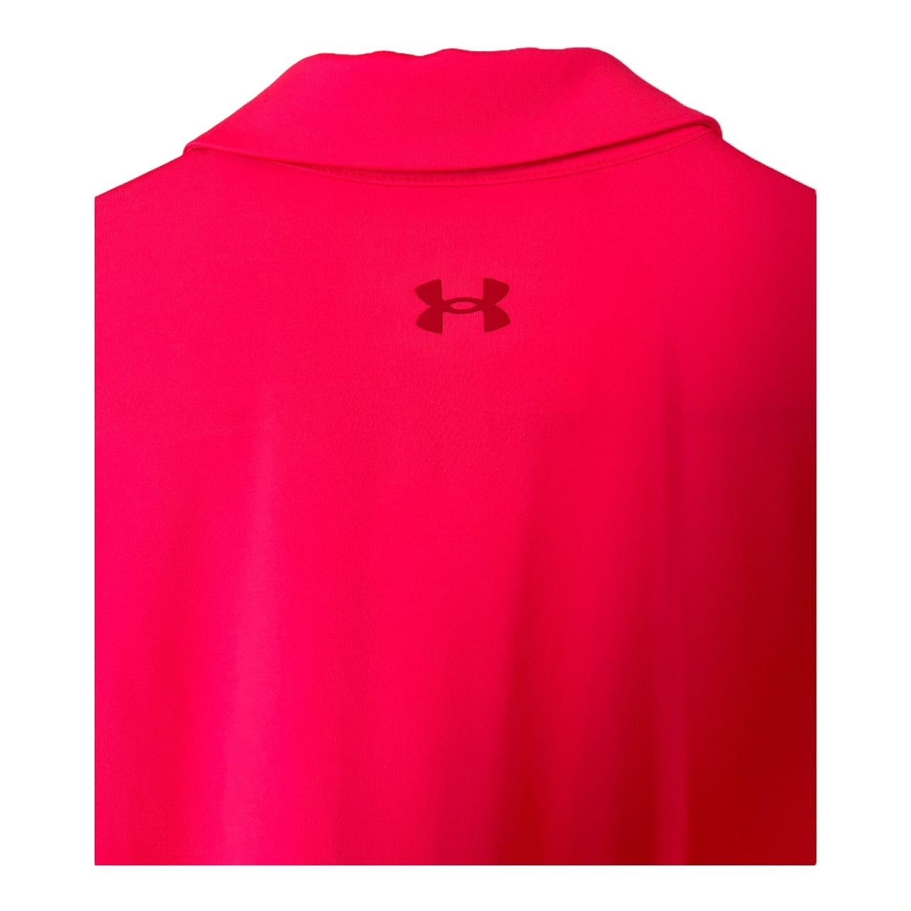 Under Armour Men’s XL Polo Shirt Neon Pink with Black Horse Logo – Loose Fit Performance Golf Top