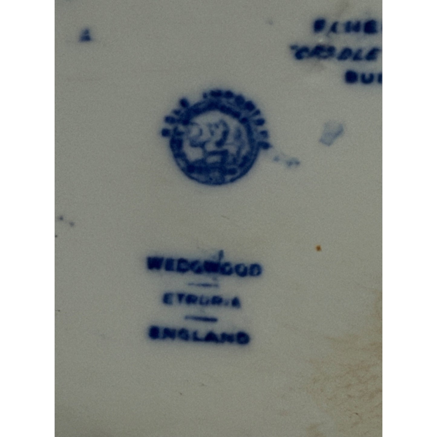Antique Wedgwood Faneuil Hall Boston Blue Transferware Plate Cradle of Liberty England