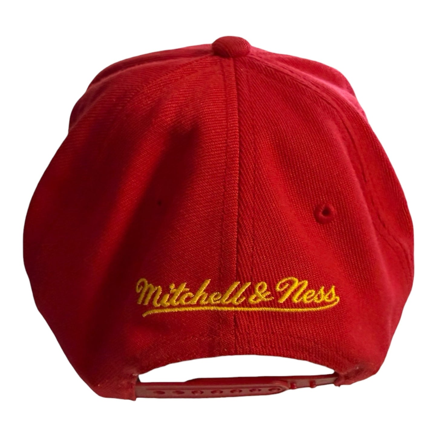 Mitchell & Ness Houston Rockets Snapback Hat Red Adjustable NBA Hardwood Classics