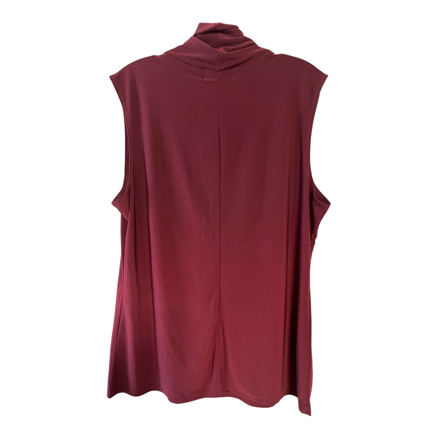 Diana Belle Women’s XL, Burgundy Embellished Cowl Neck, Sleeveless Top, NWT