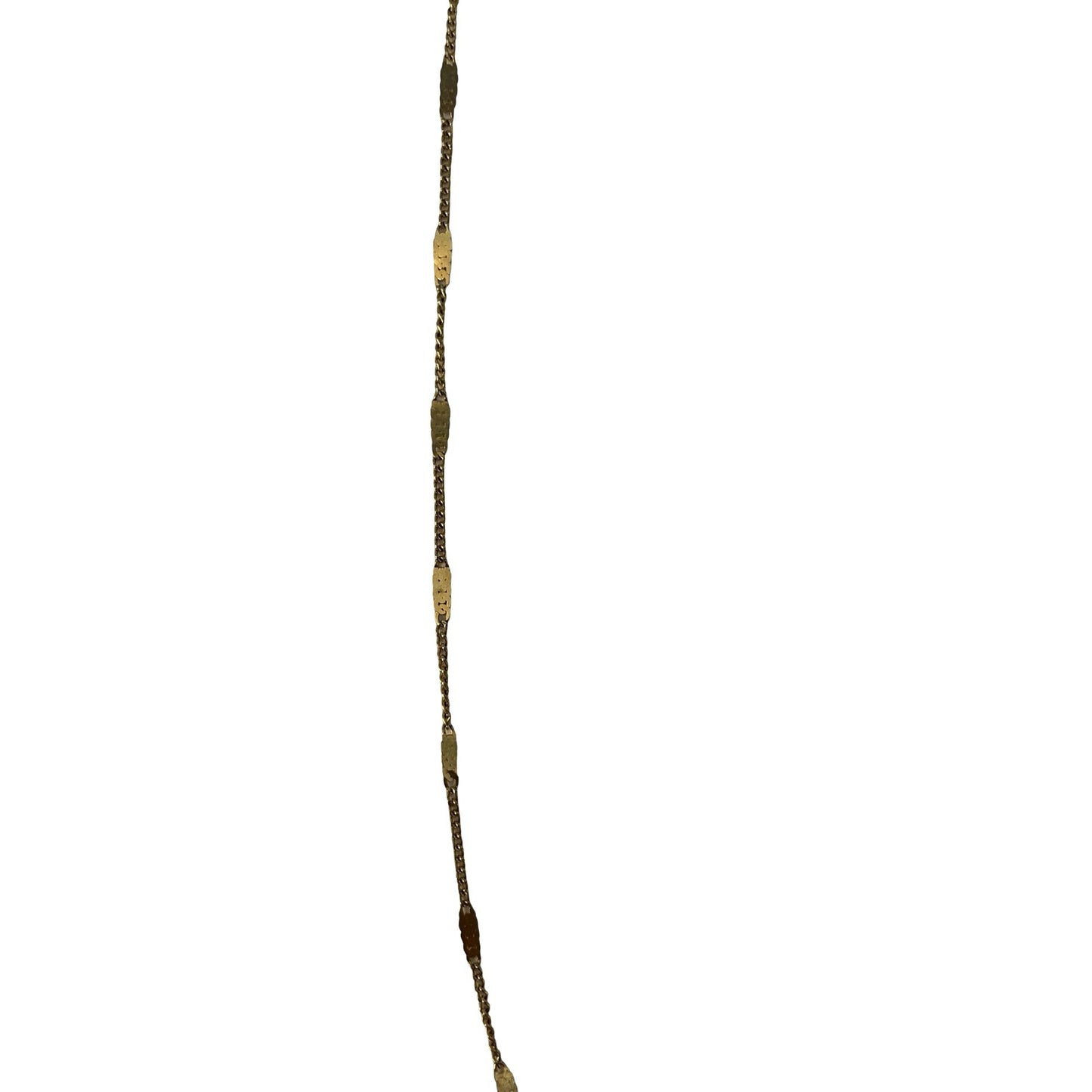 Vintage Long Gold Tone Station Necklace Minimalist Layering Chain 30" Signed ACT II