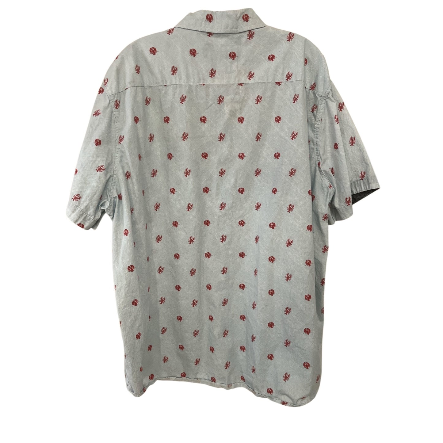 Lee Lobster Print Button Down Shirt Men’s XXL Short Sleeve Y2K Novelty