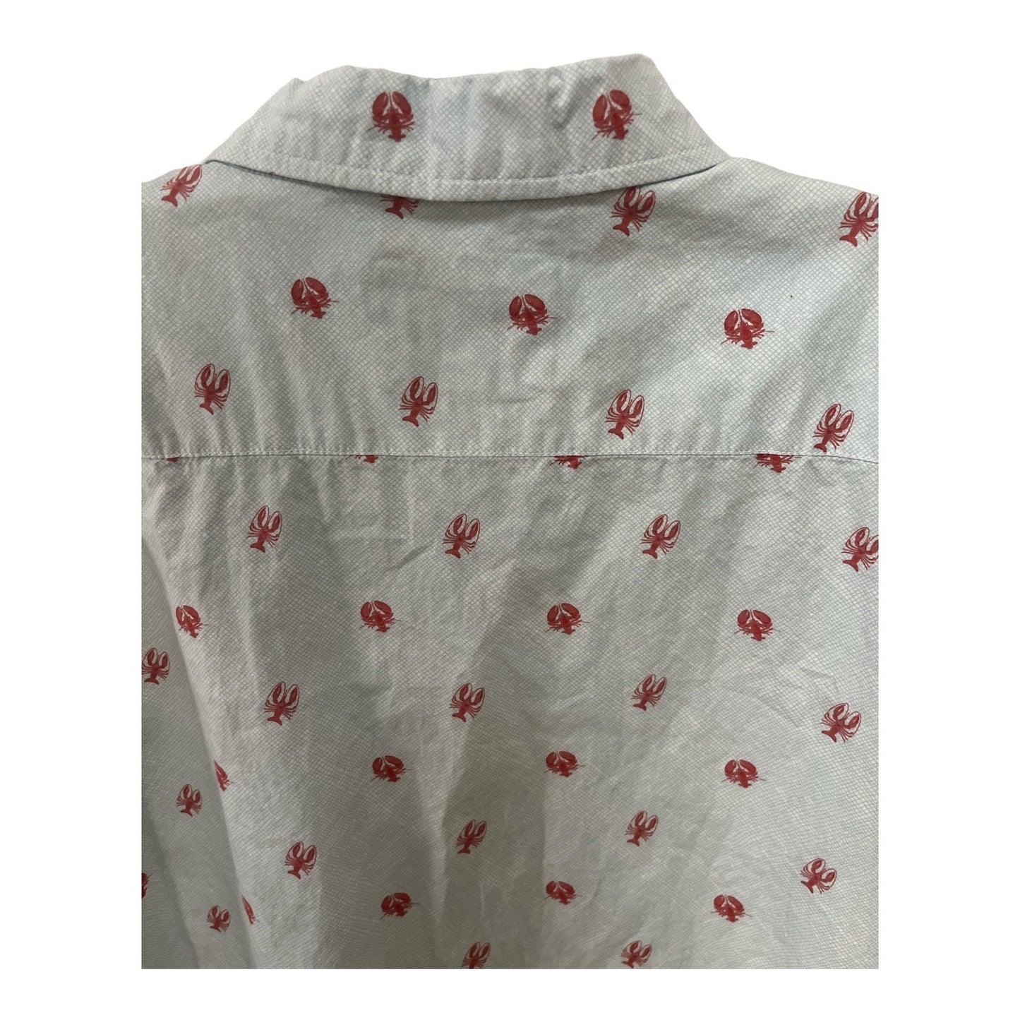 Lee Lobster Print Button Down Shirt Men’s XXL Short Sleeve Y2K Novelty