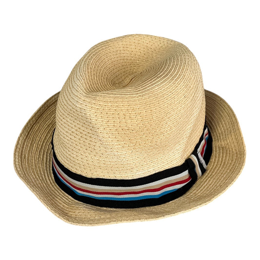 Cov-Ver Your World Straw Fedora Hat with Multicolor Stripe Band