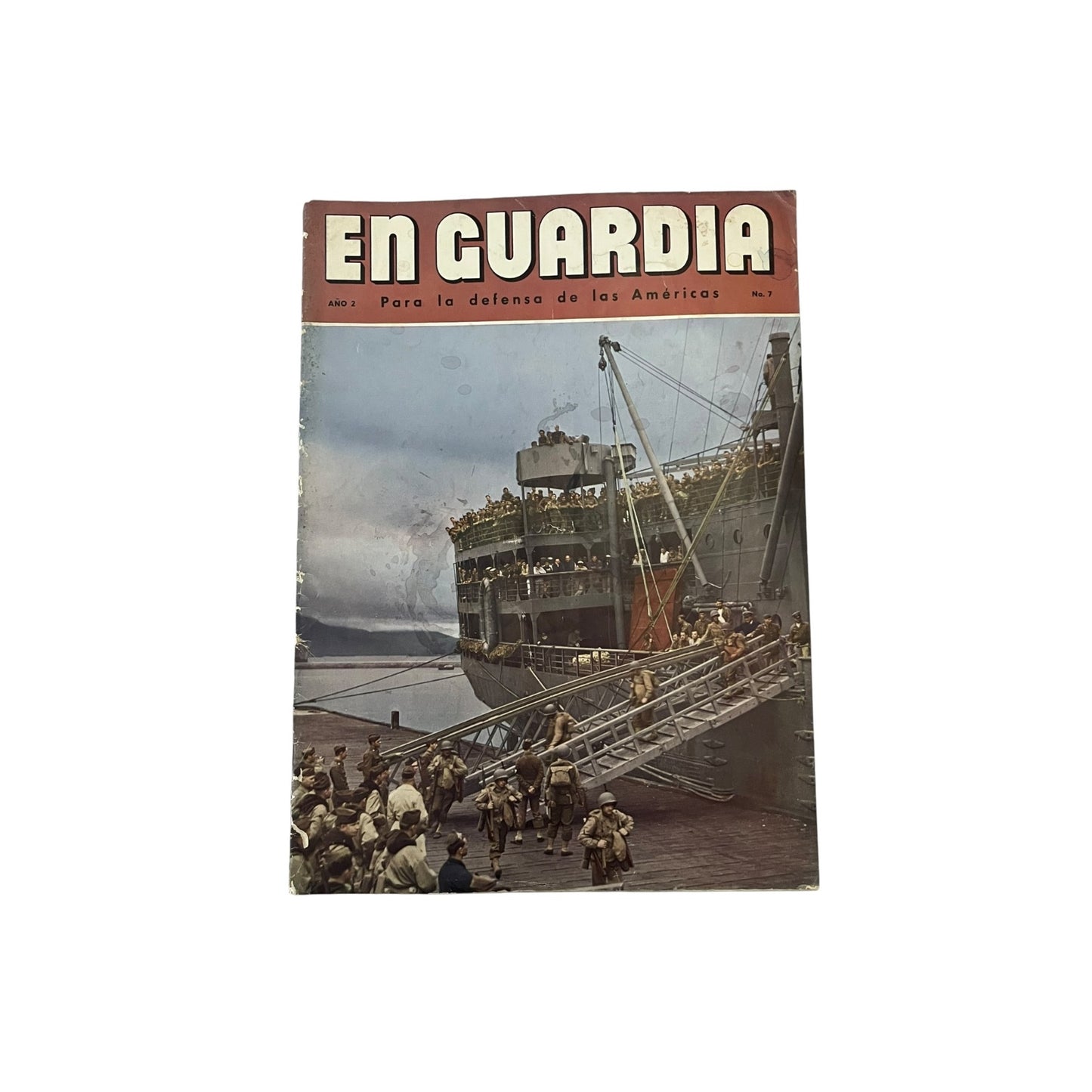 Vintage En Guardia Magazine Año 2 No 7 Spanish WWII Era Military Publication