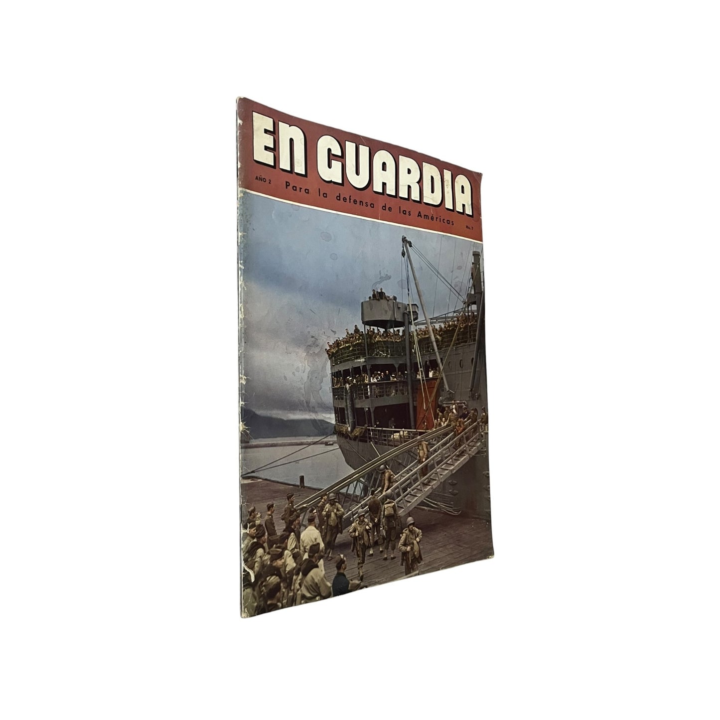 Vintage En Guardia Magazine Año 2 No 7 Spanish WWII Era Military Publication