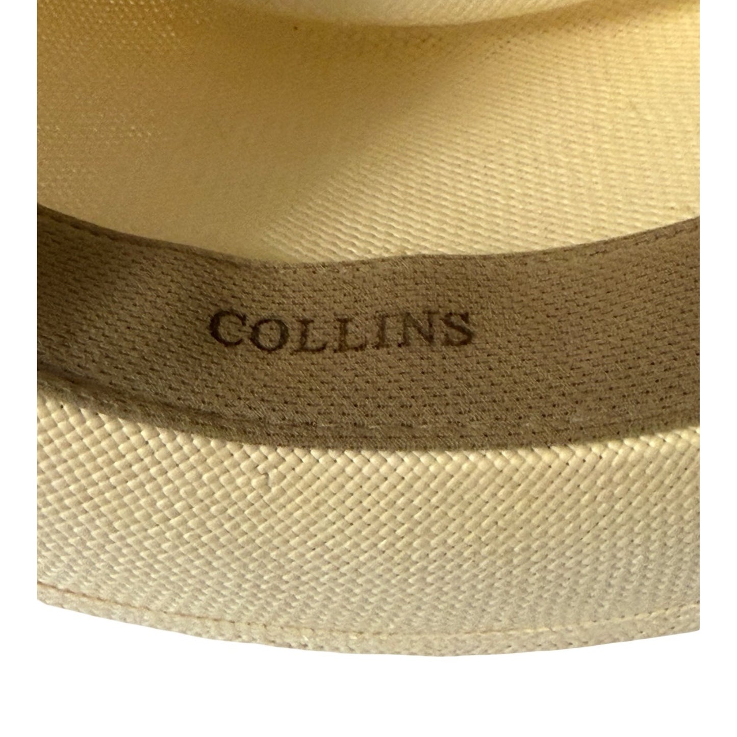 Bailey of Hollywood Panama Straw Fedora Hat Mens Natural Cream Black Band Collins 21-22