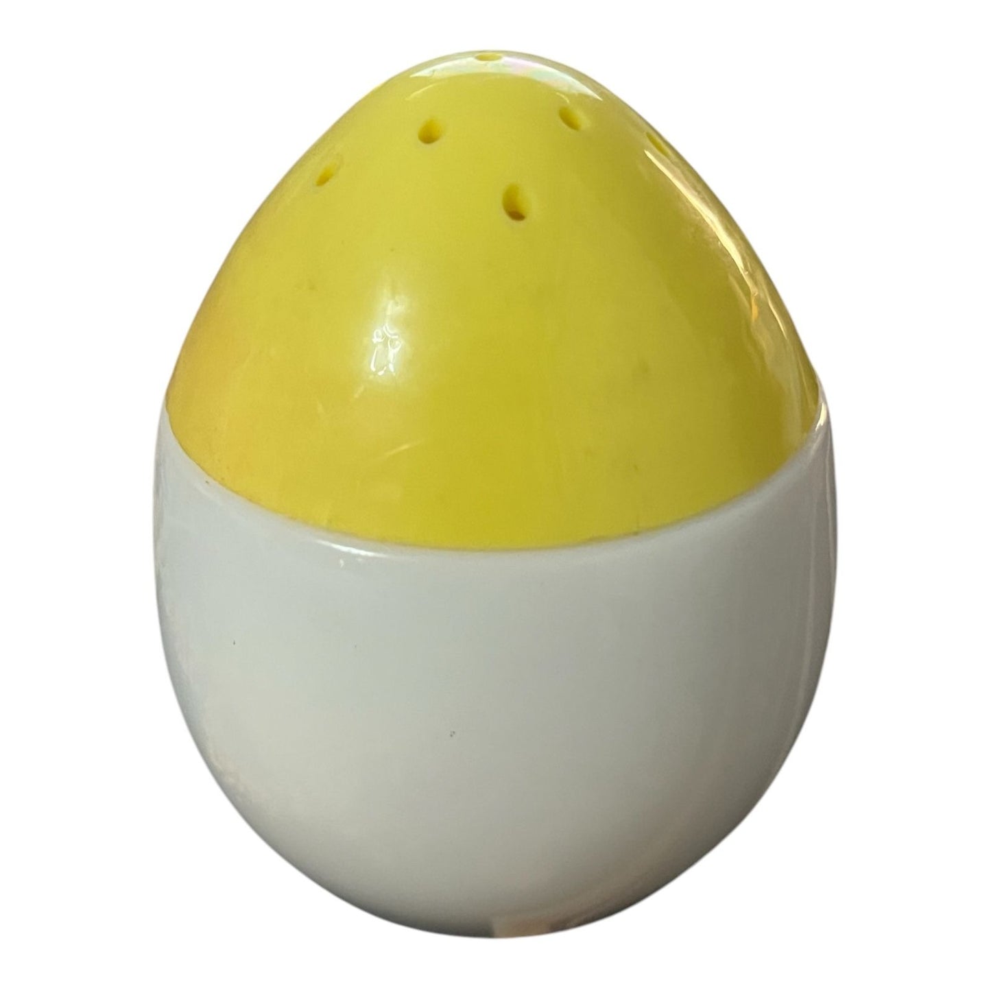 Vintage Avon Milk Glass Egg Salt Shaker – Floral Design, 1970s, 2.5 Inches, Very Good Condition