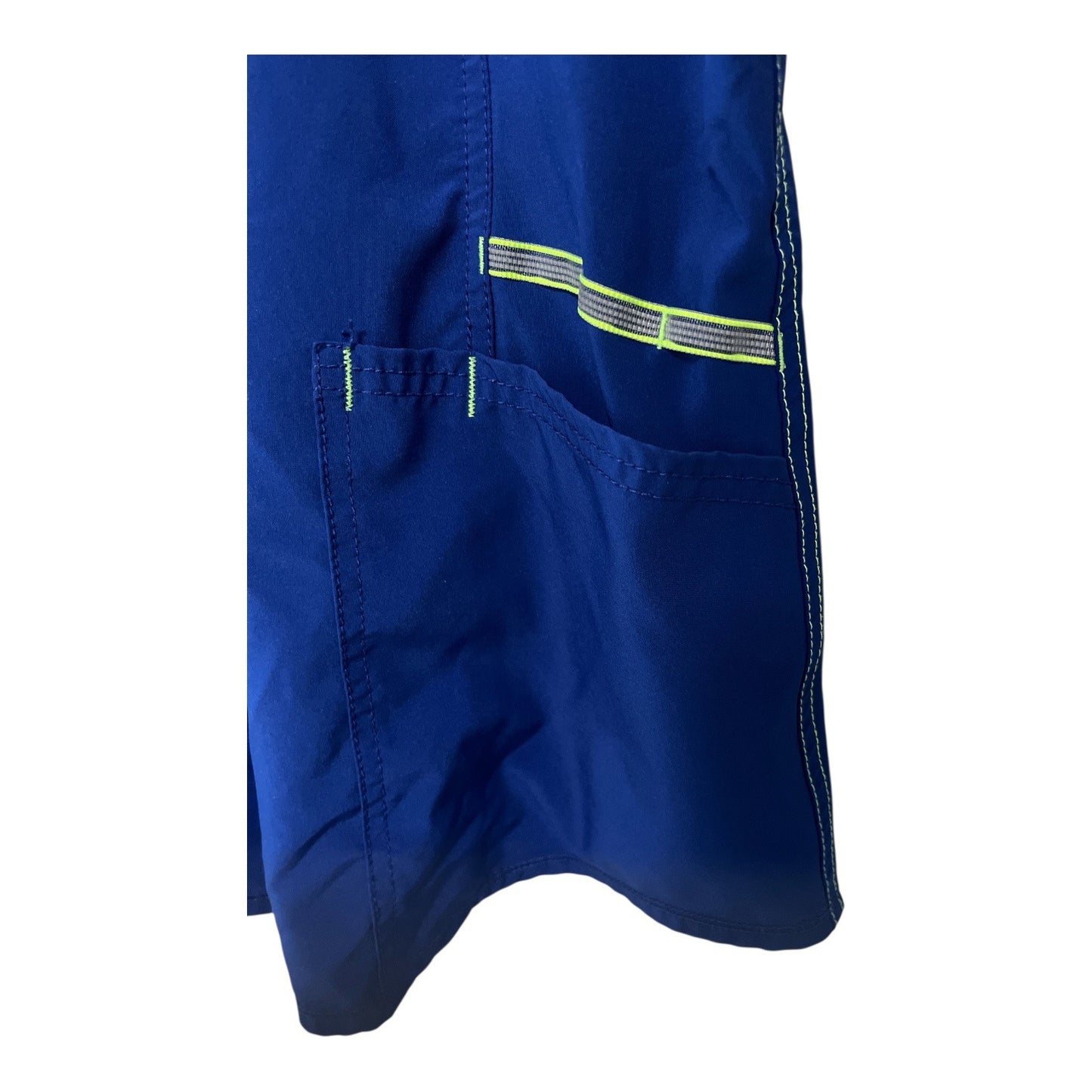Scrubstar Women’s Size M Royal Sapphire Blue Active Scrub Top – Reflective Trim, Recycled Ethical Fabric