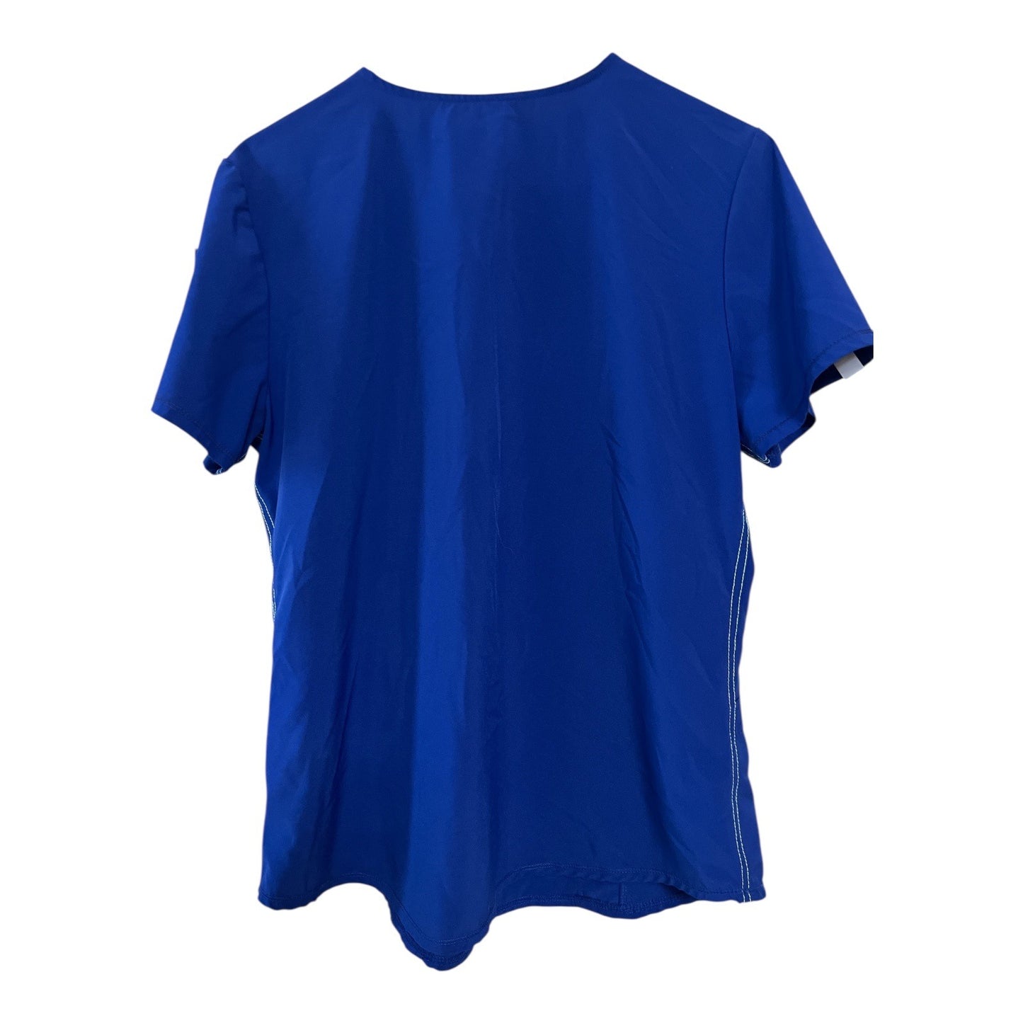 Scrubstar Women’s Size M Royal Sapphire Blue Active Scrub Top – Reflective Trim, Recycled Ethical Fabric