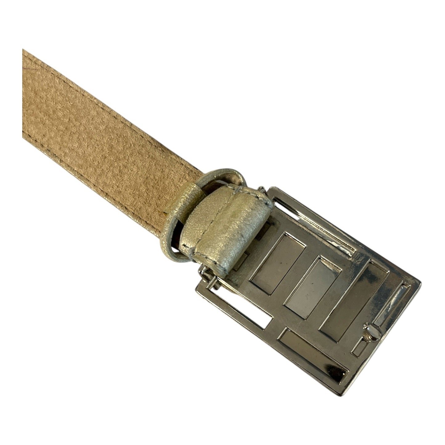 Vtg Liz Claiborne Women’s Belt – Genuine Leather with Amber Gem Buckle, XL 37”