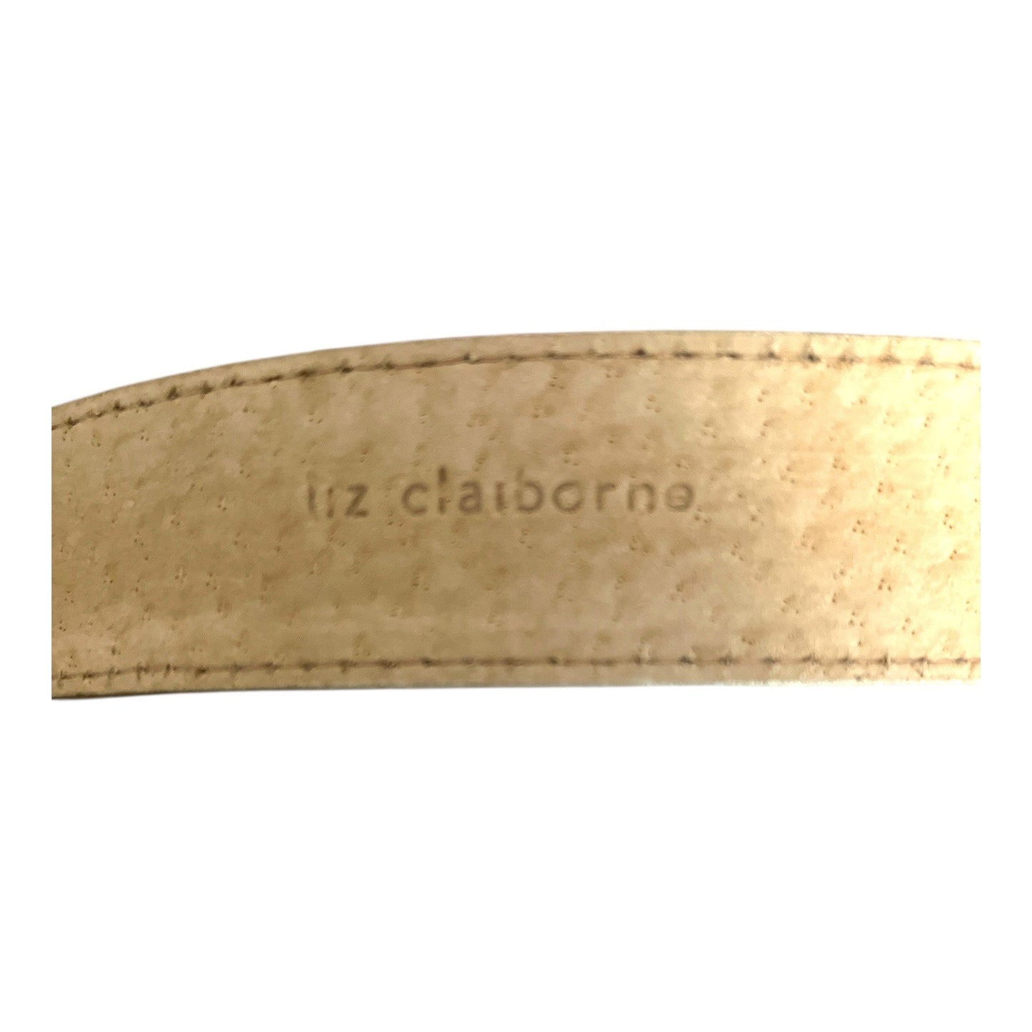 Vtg Liz Claiborne Women’s Belt – Genuine Leather with Amber Gem Buckle, XL 37”
