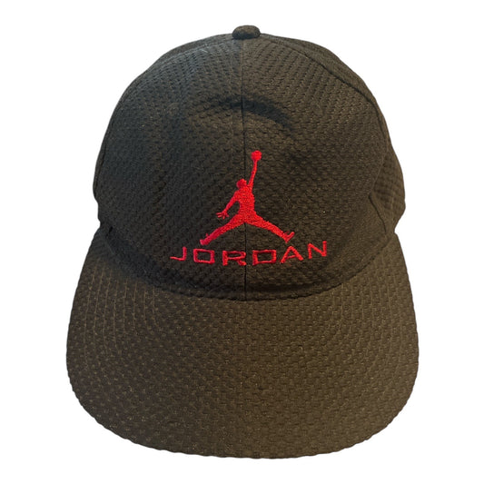 Nike Jordan Youth Adjustable Hat – Black Mesh with Red Jumpman Logo – Basketball Cap