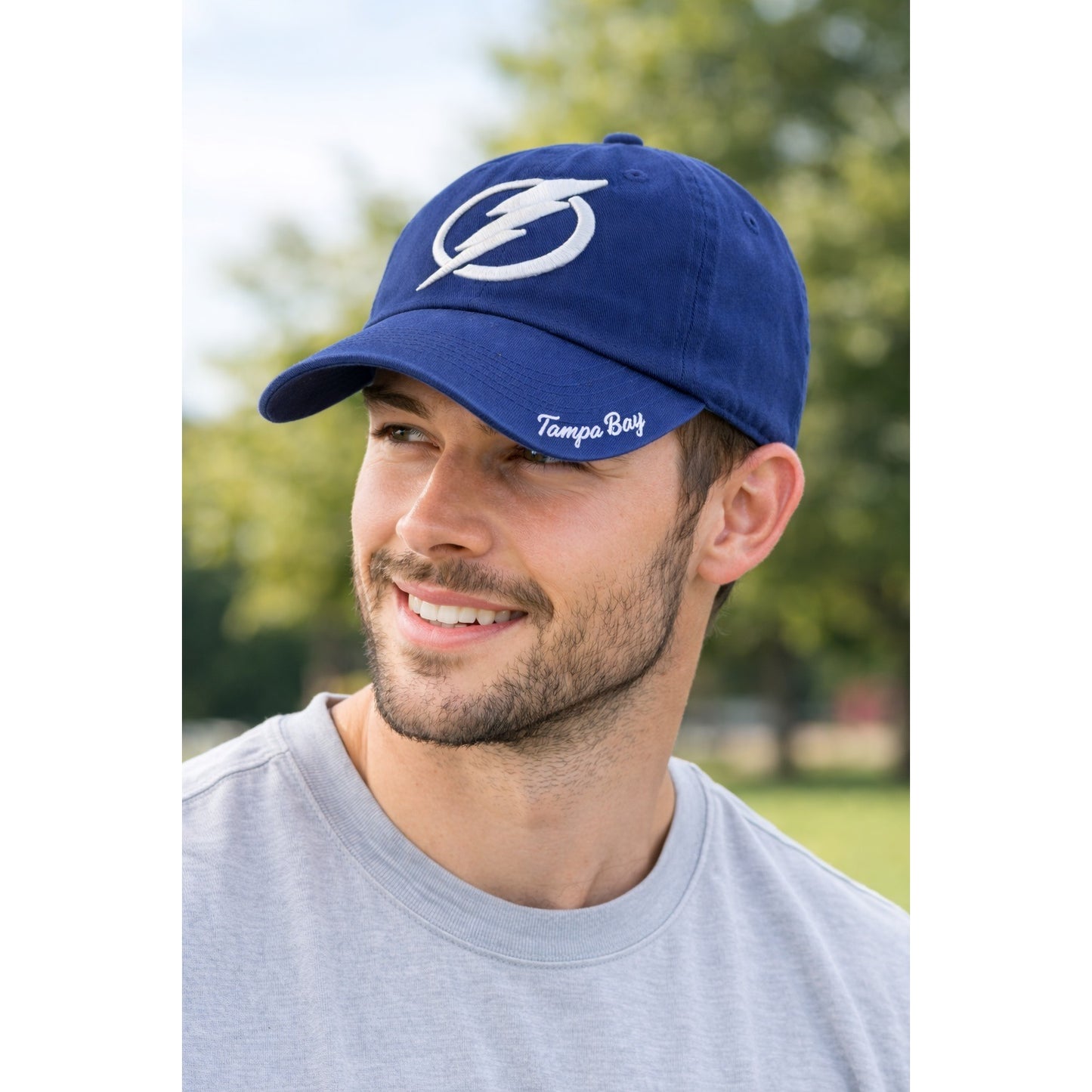 Tampa Bay Lightning Zephyr Adjustable Dad Hat NHL Embroidered Logo