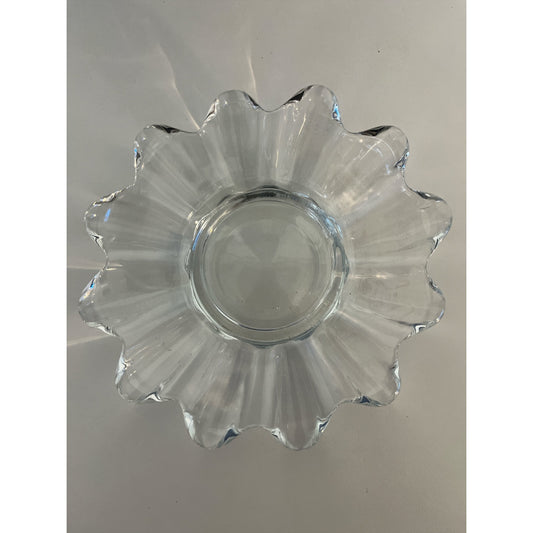 Vintage Indiana Glass Scalloped Pressed Glass Candy/Nut Bowl – Made in USA – 1960s–70s