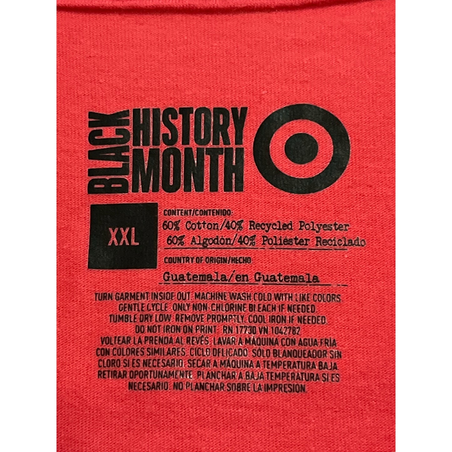 Target Black History Month Women’s Graphic T-Shirt Red XXL