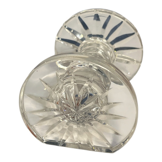 Vintage Cut Crystal Knife Rest – Large 3.5” Ribbed Stem Starburst Ends – 1980s–1990s