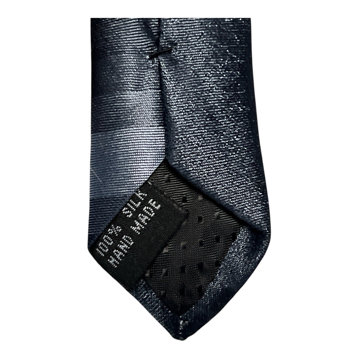 Pierre Cardin 100% Silk Tie – 58" Gray Geometric Pattern – Handmade – c. 1990s–2000s