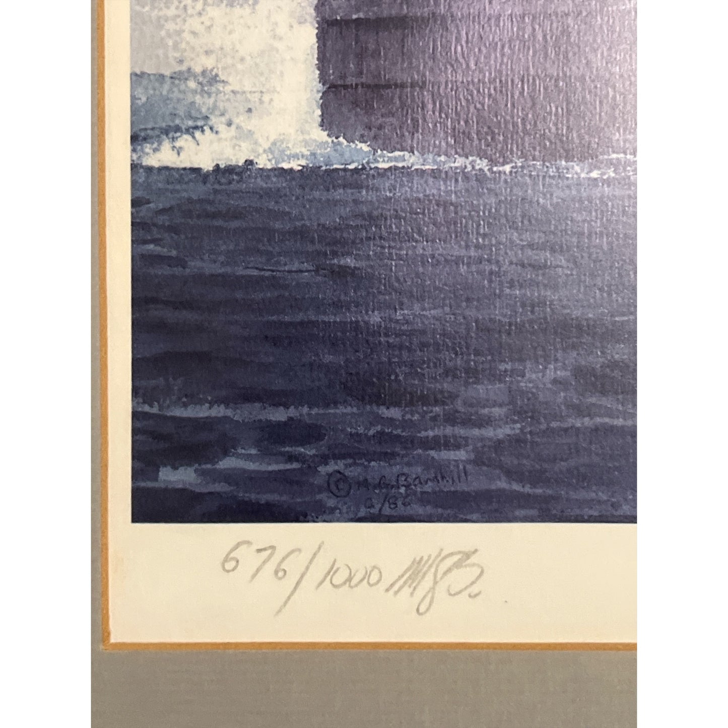 Merle Garver Barnhill Toledo Lighthouse Limited Edition Print Framed 19 x 16