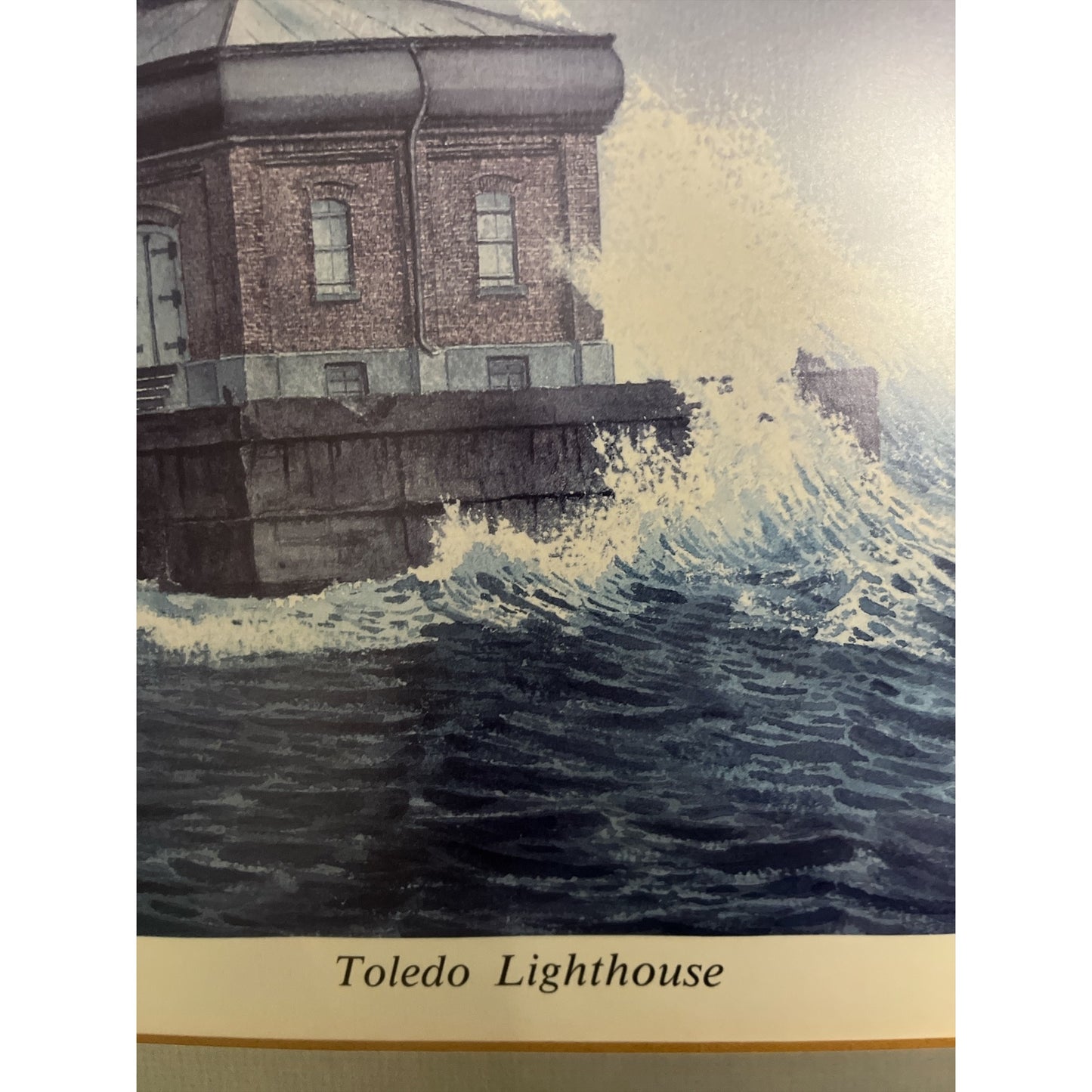 Merle Garver Barnhill Toledo Lighthouse Limited Edition Print Framed 19 x 16
