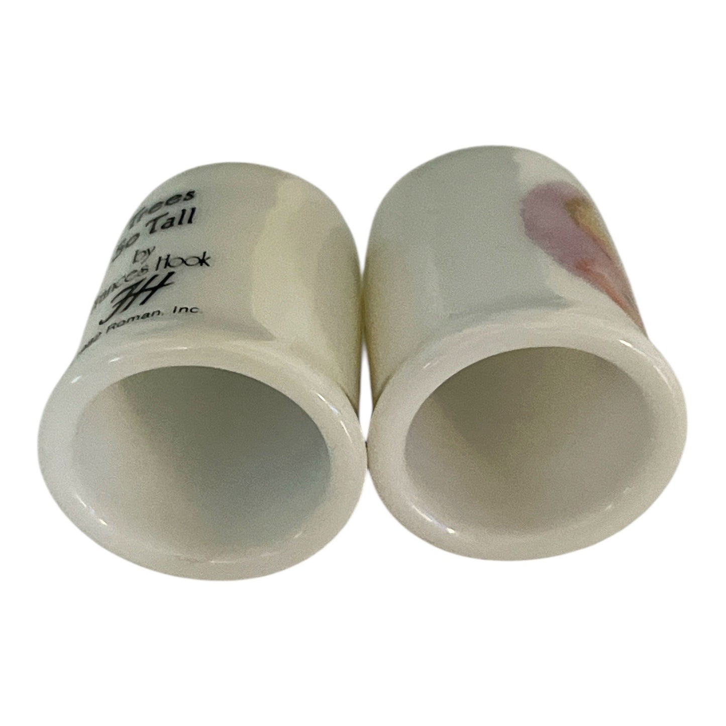 Vintage Frances Hook Porcelain Thimble Set – Baby Blossoms & Trees So Tall – 1982 Roman, Inc.