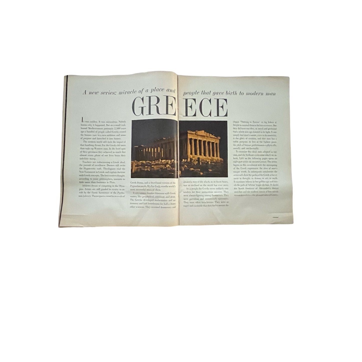 Vintage LIFE Magazine 1955 Buddhism & 1963 Greece Mid Century Ads Lot
