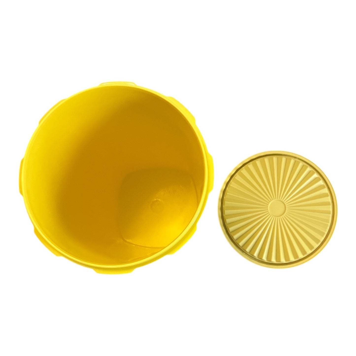 Tupperware Yellow Plastic Storage Container With Airtight Lid 11"x6.5" Square Bottom