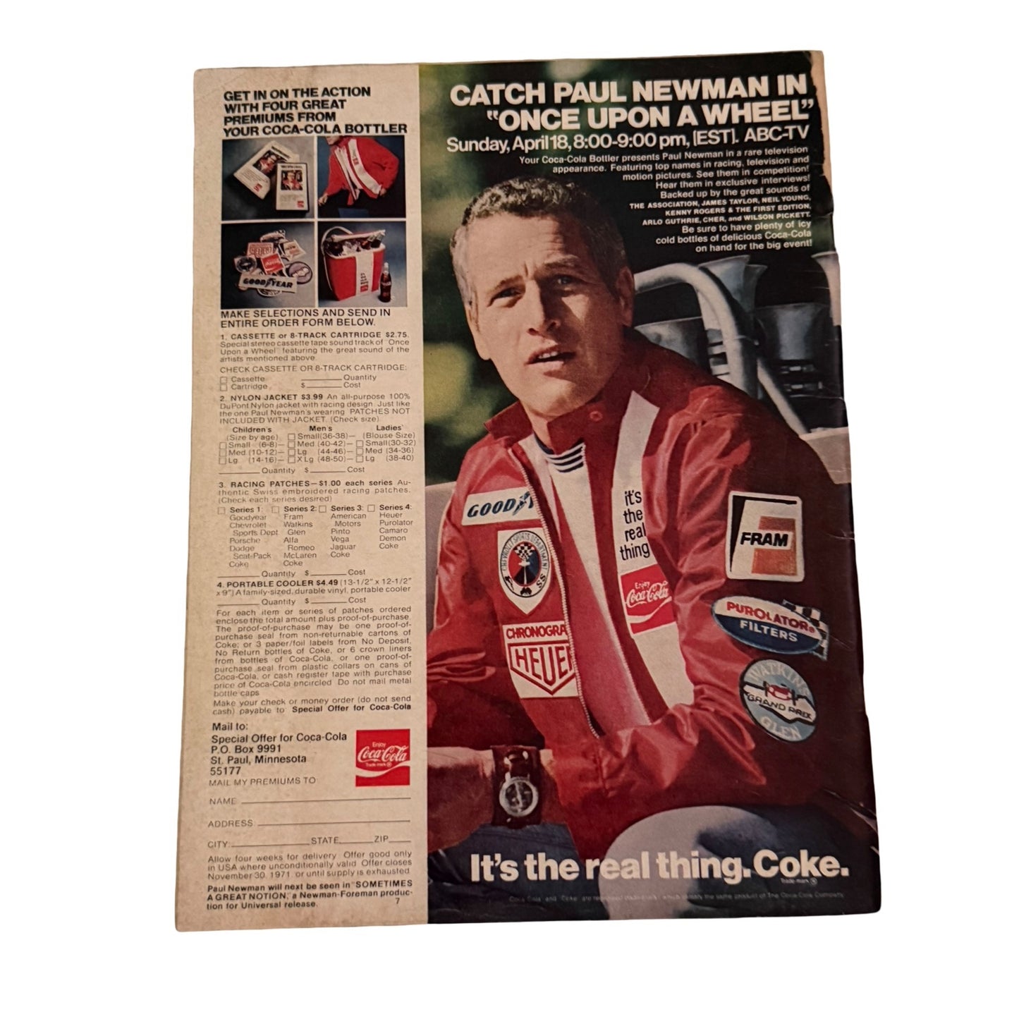 Hot Rod Magazine April 1971 Funny Car Issue Paul Newman Coke Ad Vintage Drag Racing