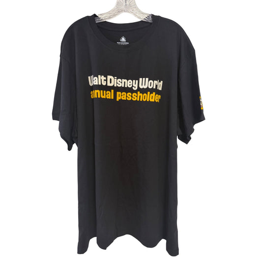 NWT Walt Disney World Annual Passholder T-Shirt Black Mickey Logo 3XL